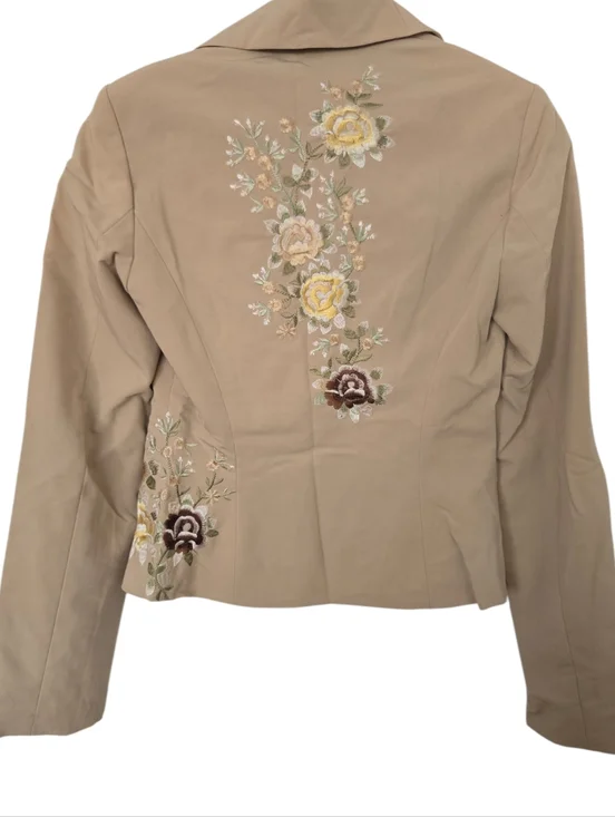 Y2K Yank American Embroidered Floral Blazer Jacket Cottagecore Boho 5/6 - Picture 6 of 8